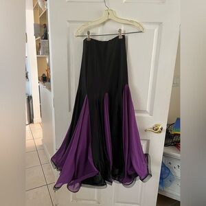 Black and Purple Smooth Ballroom skirt